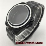 BLIGER 40mm Black PVD Watch Case Waterproof Sapphire Glass Stainless Strap Fit NH34 NH35 36 ETA2824 36 DG Miyota PT5000 Movement