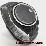 BLIGER 40mm Black PVD Watch Case Waterproof Sapphire Glass Stainless Strap Fit NH34 NH35 36 ETA2824 36 DG Miyota PT5000 Movement