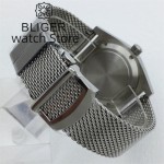 BLIGER 38mm Plain Glass Vintage Watch Case Stainless Steel Mesh Strap Fit Japan NH35 NH36 ETA2824 PT5000 Automatic Movement