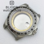 BLIGER 43mm Explorer 2 Case Solid Bezel Sapphire Glass Fit ETA2836 Miyota 8215 821A DG Mingzhu2813 3804 Movement