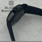 40mm Black PVD NH35 Watch Case Rubber Strap Sapphire Glass With 120 clicks Waterproof Fit NH34 NH35 NH36 ETA2824 PT5000 Movement