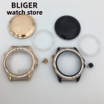 BLIGER Case 41mm Black Rose Gold Sapphire Glass Suitable for NH34 NH35 NH36 PT5000 ETA2836 Miyota 8205 8215 821 DG3804 movement