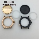 BLIGER Case 41mm Black Rose Gold Sapphire Glass Suitable for NH34 NH35 NH36 PT5000 ETA2836 Miyota 8205 8215 821 DG3804 movement