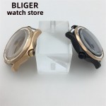 BLIGER Case 41mm Black Rose Gold Sapphire Glass Suitable for NH34 NH35 NH36 PT5000 ETA2836 Miyota 8205 8215 821 DG3804 movement