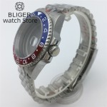 BLIGER 40mm Diving watch case ceramic Coke bezel sapphire Fit NH34 NH35 NH36 ETA2824 2836 PT5000 Miyota8205 8215 MinZHU movement