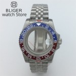 BLIGER 40mm Diving watch case ceramic Coke bezel sapphire Fit NH34 NH35 NH36 ETA2824 2836 PT5000 Miyota8205 8215 MinZHU movement