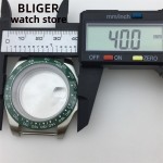 BLIGER 40mm Diving Watch Case Black Green Brown Fixed Solid Ceramic Bezel Sapphire Glass Fits NH34 NH35 PT5000 ETA2824 movement