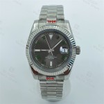 BLIGER 36mm 39mm Sunburst Grey Dial Dark Green Roman Numbers NH35 Automatic Men Watch Stainless Steel Strap Sapphire Glass