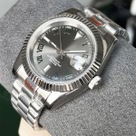 BLIGER 36mm 39mm Sunburst Grey Dial Dark Green Roman Numbers NH35 Automatic Men Watch Stainless Steel Strap Sapphire Glass