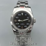 BLIGER 36mm 39mm Men Mechanical Wristwatches Sapphire Glass NH35A PT5000 Automatic Watches Glass Luminous Waterproof Watch Men