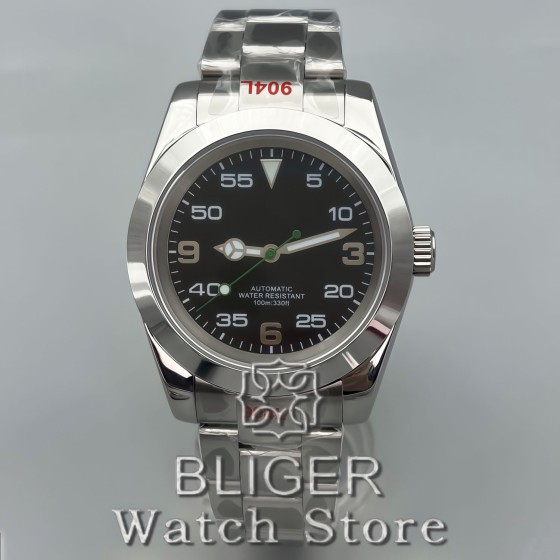 BLIGER 36mm 39mm Men Mechanical Wristwatches Sapphire Glass NH35A PT5000 Automatic Watches Glass Luminous Waterproof Watch Men