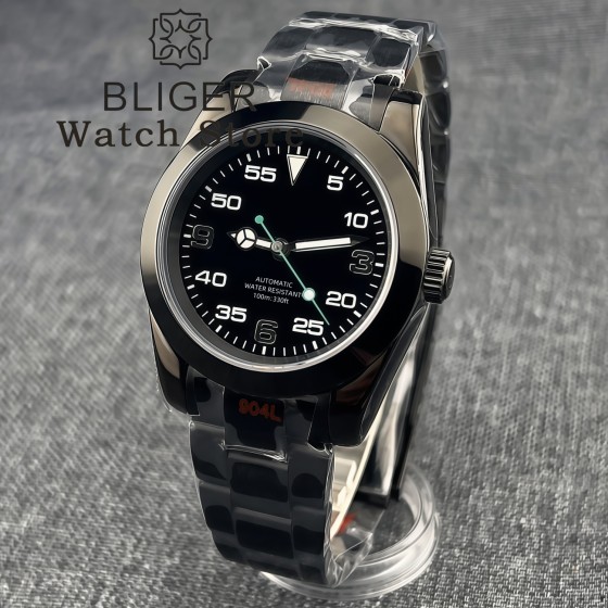 BLIGER 36mm 39mm NH35A PT5000 Mechanical Automatic Wristwatches Top Brand Sapphire Glass Luminous Watch for Men 904L Sport