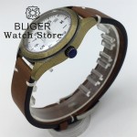 BLIGER 36mm 39mm Bronze Diver Brushed Pilot Watch For Men Ladies NH35A PT5000 Dome Sapphire Glass Luminou Leather