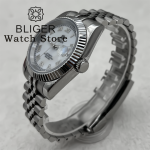 BLIGER 36mm 39mm 10ATM Waterproof NH35 Automatic Watch For Lovers Wristwatch Date Roman Dial Sapphire Glass Stainless Strap