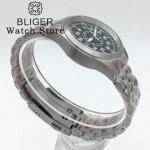 BLIGER 36mm 39mm Diving Pilot NH35 Automatic Watch For Men Dome Sapphire Glass Super Green Luminous 10BAR Waterproof