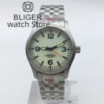BLIGER 36mm 39mm Pilot Mechanical Watches for Men Super Luminous Cylindrical sapphire glass NH35 movement 10ATM Waterproof