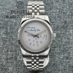 36mm 39mm NH35 Watch For Who cares, I'm already late Blue Text Dial Sapphire Crystal NH35A Automatic Movement Watches For Man