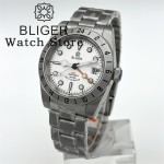 BLIGER New 39mm NH34 Automatic Mechanical GMT Watch For Men Relogio Stainless Steel Sport Watch Sapphire Luminous Deep Waterproo