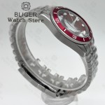 BLIGER 39mm BB Diver Watch For Men Red Sunray Dial C3 Luminous NH35 Automatic Mechanical Watches Sapphire Glass 10Bar Reloj