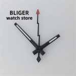 BLIGER NH35 Watch Hands Lightning Second Hands Black Silver Hands Green Luminous Fit NH34 NH35 NH36 ETA2824 2836 PT5000 Movement