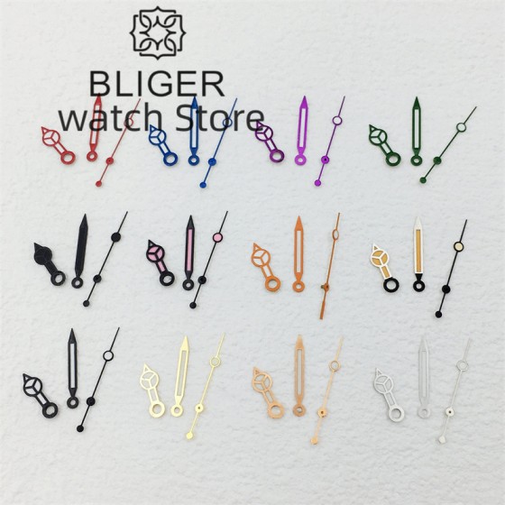 BLIGER Green Luminous Watch Hands Fit Japan NH34 NH35 NH36 NH37 NH39 NH39 7S36, 7S25, 7S35, 6R15, 4R15, 4R36 Movement