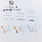 BLIGER NH34 GMT Watch Hands Luminous Fit NH34A NH34 Automatic Movement Men's Watch Rose Gold Orange Blue Watch Parts