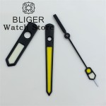 BLIGER NH35 Watch Hands Black Silver Watch Needle C3 Green Luminous Hands Fit NH34 NH35 NH36 NH37 NH38 NH39 NH70 NH72 Movement