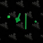 BLIGER silver gold rose gold yellow Snowflake pointer For NH34 GMT Hands green Luminous Fits NH34 Movement Watches Accessories