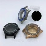 BLIGER 40mm Dome Sapphire Glass Vintage 50-FATHOMS Diver Case Sandblast Case Fit NH35 NH36 ETA2824 PT5000 Movement Screw Crown