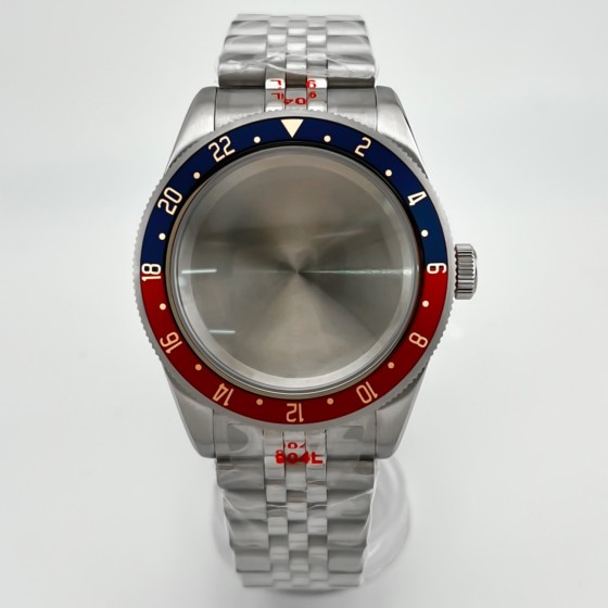 BLIGER 39mm BB58 Watch Case Jubilee Bracelet Stainless Screw Crown Domed Sapphire Glass Fit NH34 NH35 ETA2824 PT5000 Movement