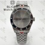 BLIGER 39mm BB58 Watch Case Jubilee Bracelet Stainless Screw Crown Domed Sapphire Glass Fit NH34 NH35 ETA2824 PT5000 Movement