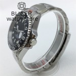 BLIGER 40mm NH34A GMT Men's watch Mechanical Watch Luminous Bezel Sapphire Glass Stainless steel Bracelet
