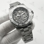 BLIGER 40mm NH72 High-end Hollow Mechanical Automatic Diving Watch Luminous Index Chapter Ring Sapphire Glass Waterproof 10ATM