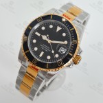 BLIGER 40mm NH35 Automatic Movement Men's Diver Watches Black Dial Sapphire Glass Ceramic Bezel Stainless Silver Rose Gold strap