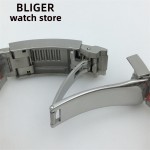 BLIGER 36mm/39mm NH35 Automatic Mechanica Watch For Men Polished Bezel Sapphire Glass Roman Numerals Index Dial 100M Waterproof