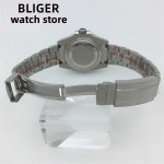 BLIGER 36mm/39mm NH35 Automatic Mechanica Watch For Men Polished Bezel Sapphire Glass Roman Numerals Index Dial 100M Waterproof