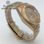 BLIGER 40mm Men's Mechanical NH35 Watch Sapphire Stainless Steel Full Rose Gold Case Waterproof Business Watch Men Relogio