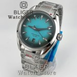 BLIGER 40MM A150 NH35 Mechanical Watches For Men Gradient Dial With Luminous 6 O'clock Date Calendar Sapphire Glass Waterproof