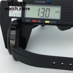BLIGER 40mm NH35 miyota8215 Automatic Men's Watch PVD Black case Black Purple/Blue Purple Insert Sapphire Waterproof Rubber Bracelet