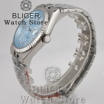 BLIGER 36mm 40mm Luxury NH35 Sport Clock Automatic Mechanical Wristwatch For Men Sapphire Glass Calendar Ice Blue Men's watch