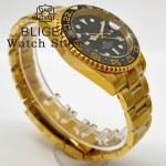 BLIGER 40mm Yellow Gold 3804 GMT 10ATM Waterproof Selfwinding Wristwatch Men Date Ceramic Insert Sapphire Crystal Reloj Hombre