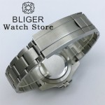 BLIGER 40mm Blue Dive Automatic Watch For Men NH35 MIYOTA 8215 PT5000 Sapphire Glass Magnified Date Green Luminous Ceramic Bezel