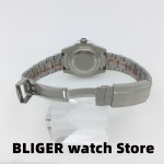 BLIGER 40mm GMT Retro Watch for Men NH34 Automatic Movement Mechanical Wristwatches Sapphire Crystal Fine-tuning Pull Button