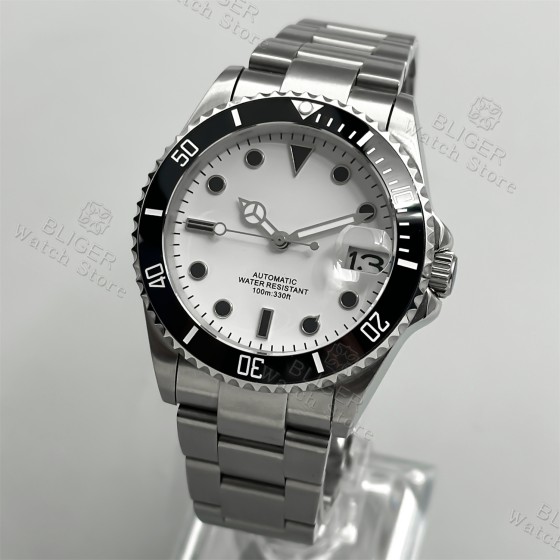 BLIGER 36mm 38mm NH35A  Automatic Dive Men Watch Date Sapphire Glass Rotating Ceramic Bezel Luminous Mechanical Wristwatch