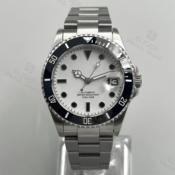 BLIGER 36mm 38mm NH35A  Automatic Dive Men Watch Date Sapphire Glass Rotating Ceramic Bezel Luminous Mechanical Wristwatch