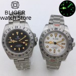 BLIGER 40mm NH34 GMT Men Automatic Mechanical Watch Classic Retro Watch Stainless Steel 100m Waterproof Clock Reloj Hombre
