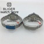 BLIGER 40mm NH34 GMT Men Automatic Mechanical Watch Classic Retro Watch Stainless Steel 100m Waterproof Clock Reloj Hombre