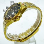BLIGER 40mm Rootbeer NH34 Automatic GMT Men Watch Luxury Two Tone Gold Case Bracelet Brown Dial Luminous Sapphire Glass