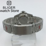 BLIGER GMT 40mm NH34A Mechanical Dive Watch Men 200M Waterproof Luminous Sky Blue Ceramic Insert Dome glass Stainless Bracelet