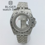 BLIGER 40mm /43mm Explore 2 Case Solid Bezel Sapphire Glass Fit NH34 NH35 NH36 ETA2824 PT5000 Miyota DG2813 3804 Movement